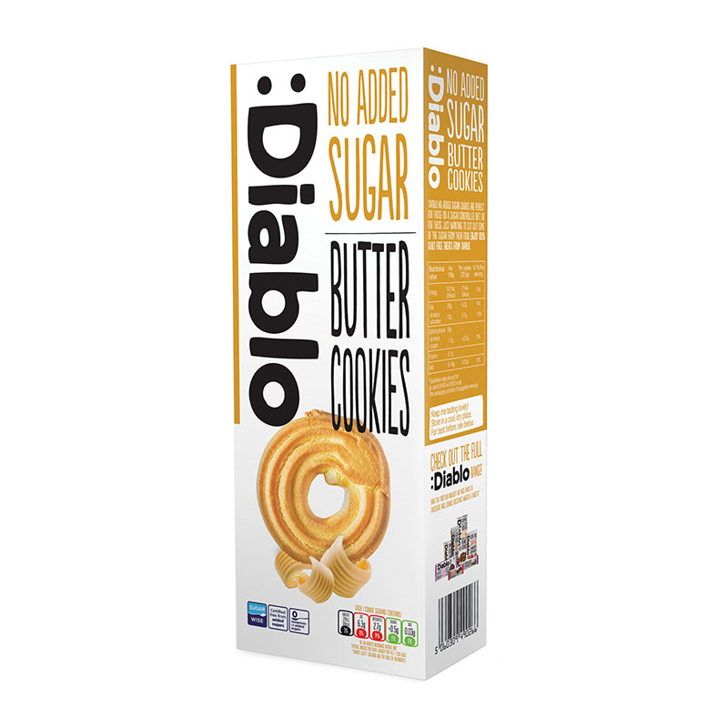 Diablo بسكويت بالزبدة بدون سكر 150غ