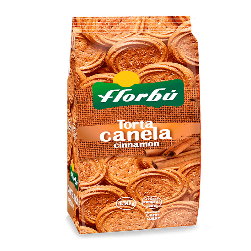 Florbú بسكويت من القمح الكامل مع القرفة، كيس 450غ