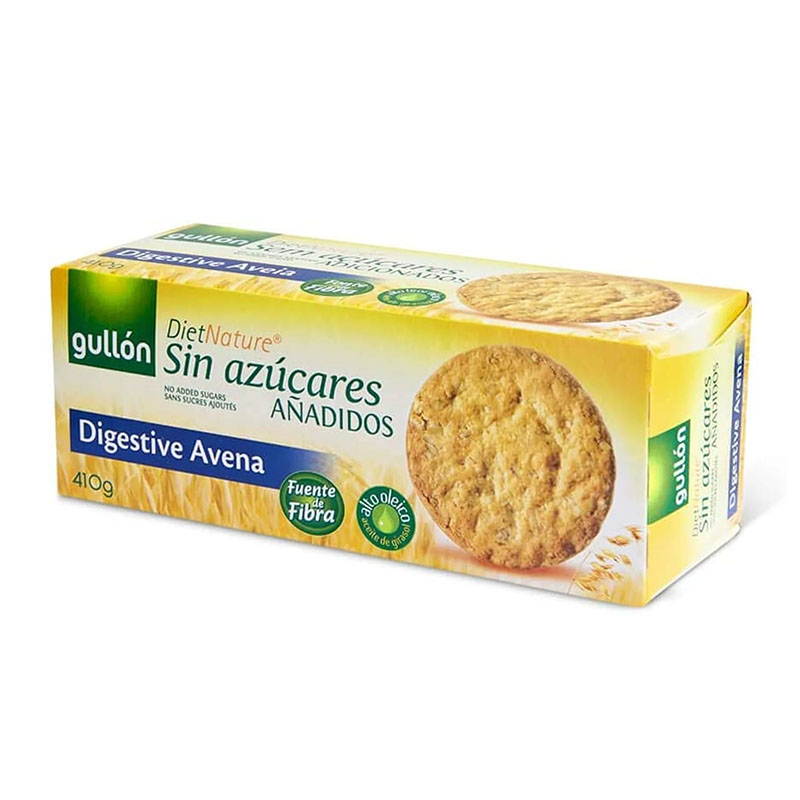 Gullón بسكويت الشوفان بدون سكر مضاف 410غ