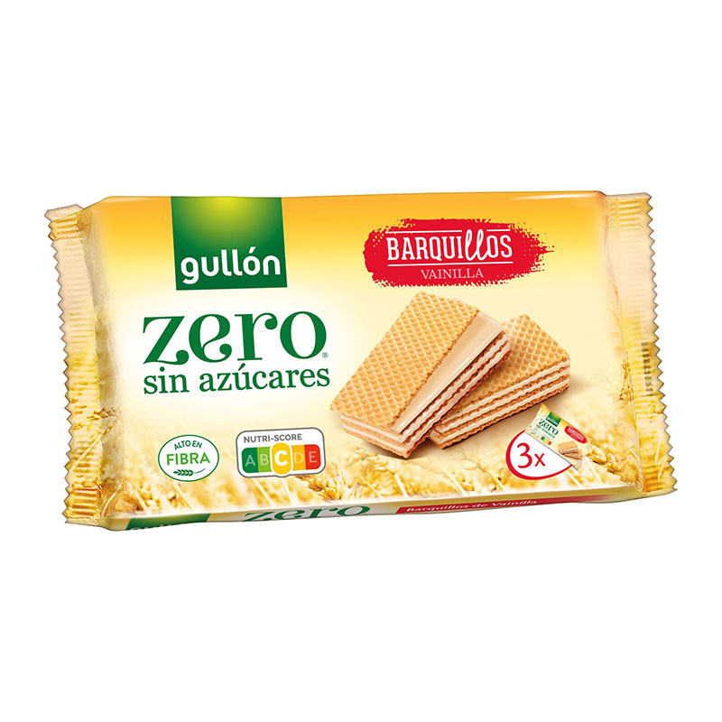 Gullón ويفر بطعم الفانيلا بدون سكر 180غ