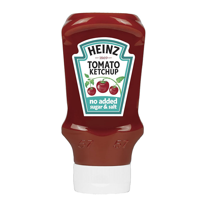 Heinz كاتشب بدون سكر وملح مضاف 425غ