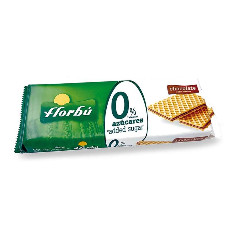 Florbú ويفر بطعم الشوكولاتة بدون سكر مضاف 160غ