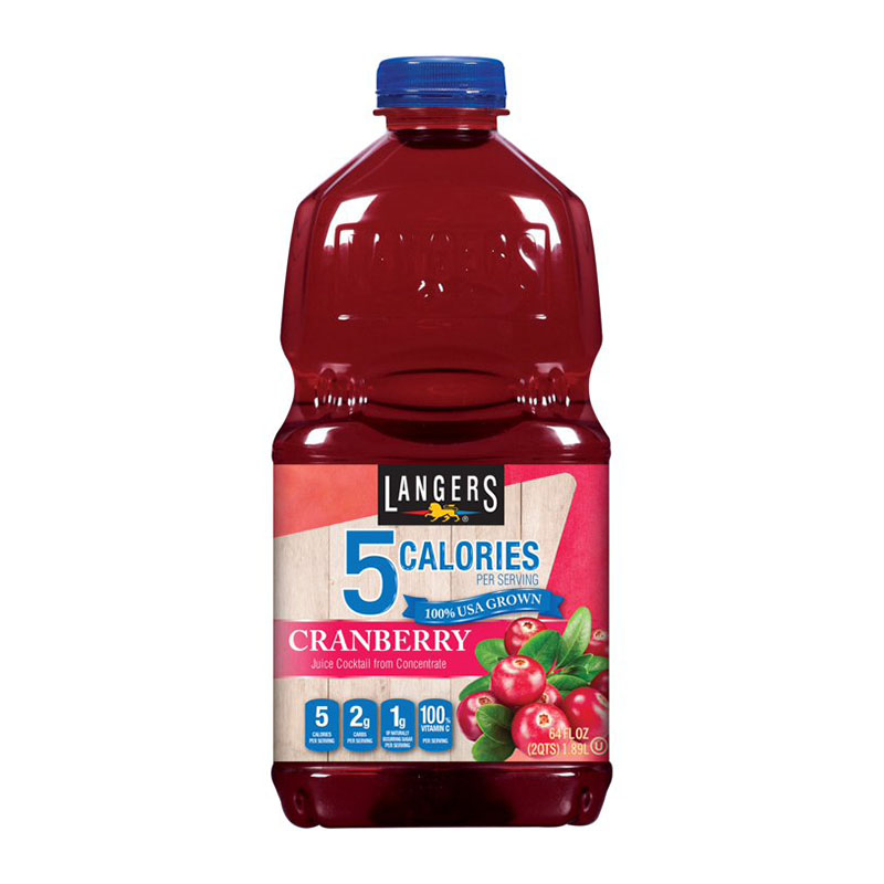 Langers عصير كرانبيري بدون سكر مضاف 1.89ل