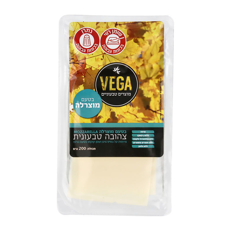 Vega شرائح جبنة نباتية – موزاريلا 200غ