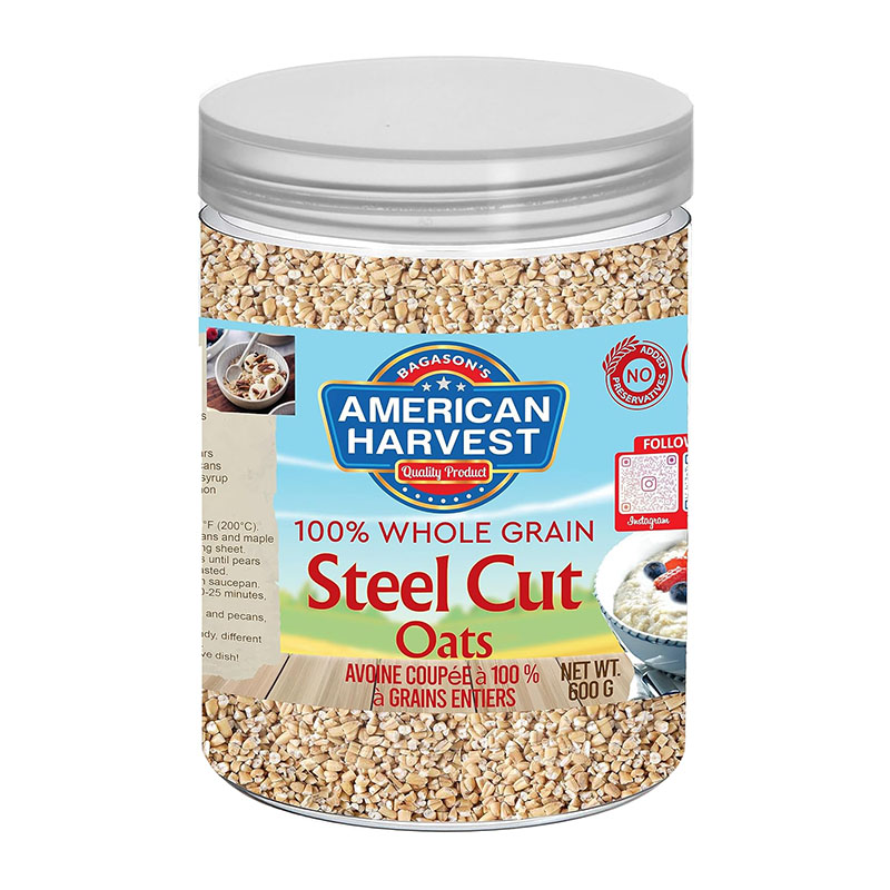 American Harvest قطع الشوفان الصلب الخالية من الغلوتين 600غ