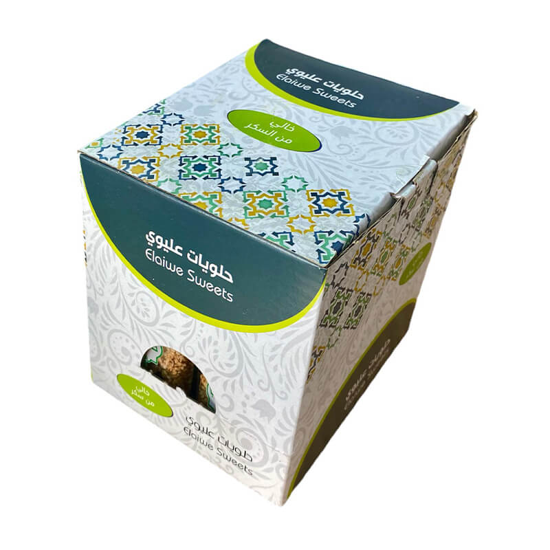 عليوي، حلوى السمسم بدون سكر 50غ – 18 قطعة