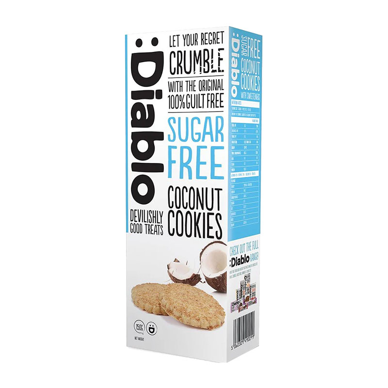 Diablo بسكويت بجوز الهند – بدون سكر 150غ