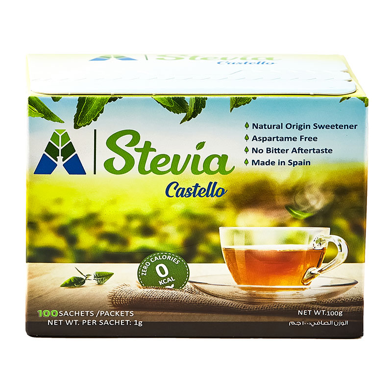 Castello مسحوق ستيفيا 100 كيس 100غ
