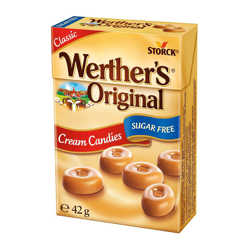 Werther’s Original ملبس بالقشطة دائري بدون سكر 42غ