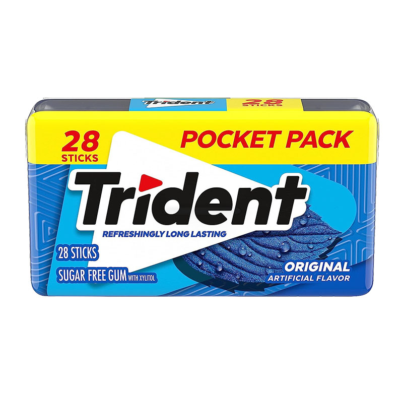 Trident علكة بدون سكر بالطعم الاصلي 28 قطعة