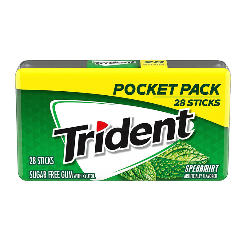 Trident علكة بدون سكر بطعم النعنع 28 قطعة