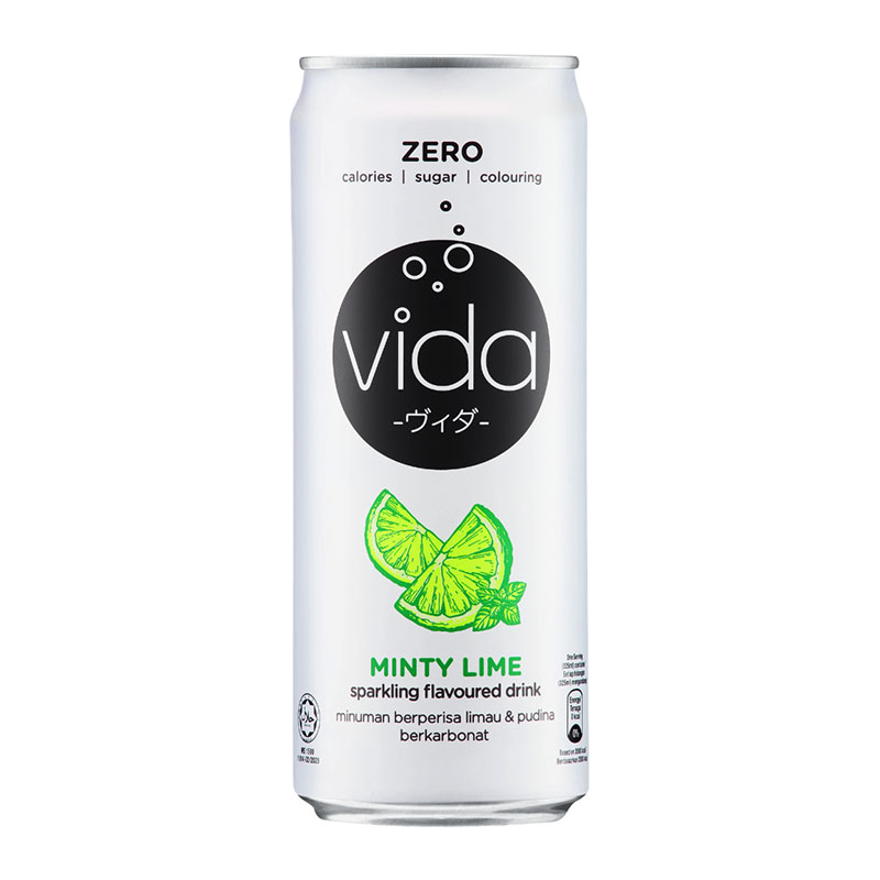 Vida مشروب غازي بنكهة الليمون والنعنع 325مل