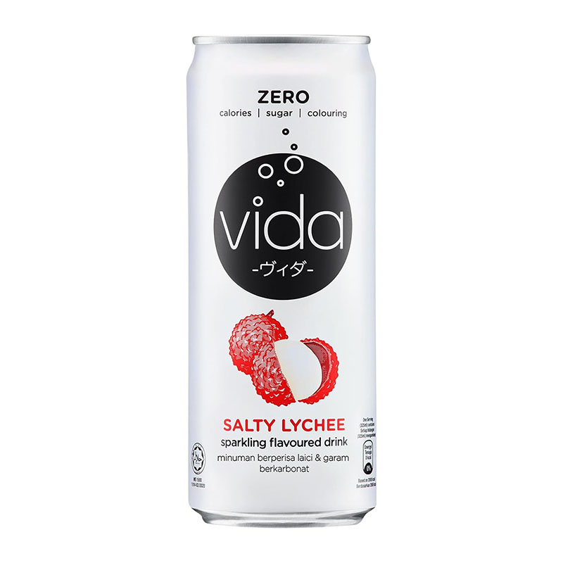 Vida مشروب غازي بنكهة الليتشي المالحة 325مل