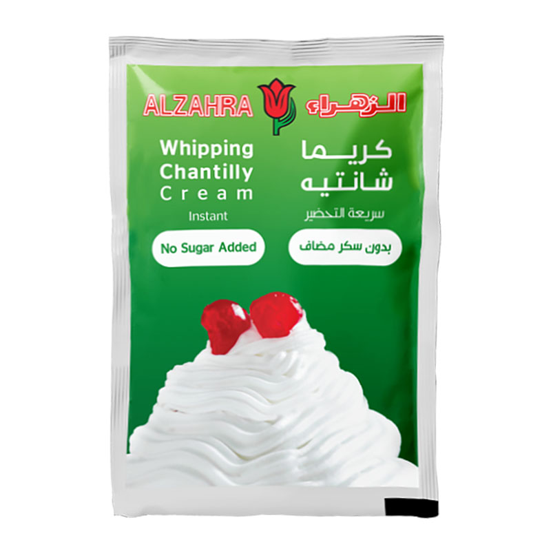 الزهراء، كريمة شانتيه سريع التحضير بدون سكر 40غ