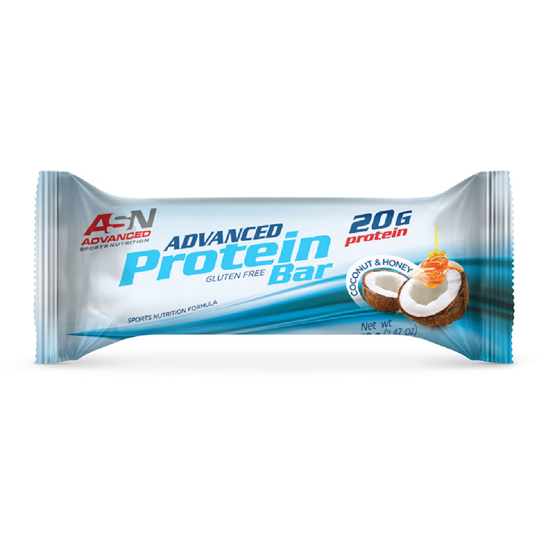 ASN بروتين بار خالي من الغلوتين بطعم جوز الهند 70غ