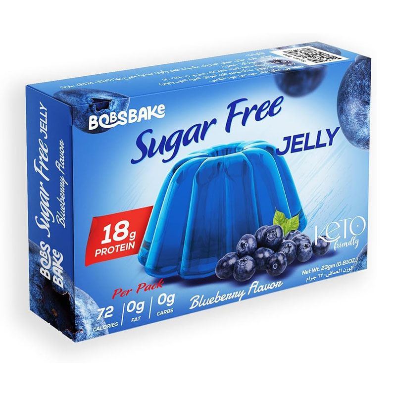 Bobs Bake مسحوق جيلي بدون سكر عالي البروتين بطعم البلوبيري 23غ