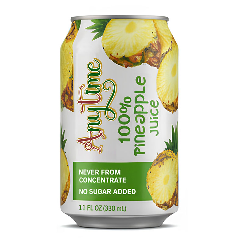 Anytime عصير اناناس بدون سكر مضاف 330مل