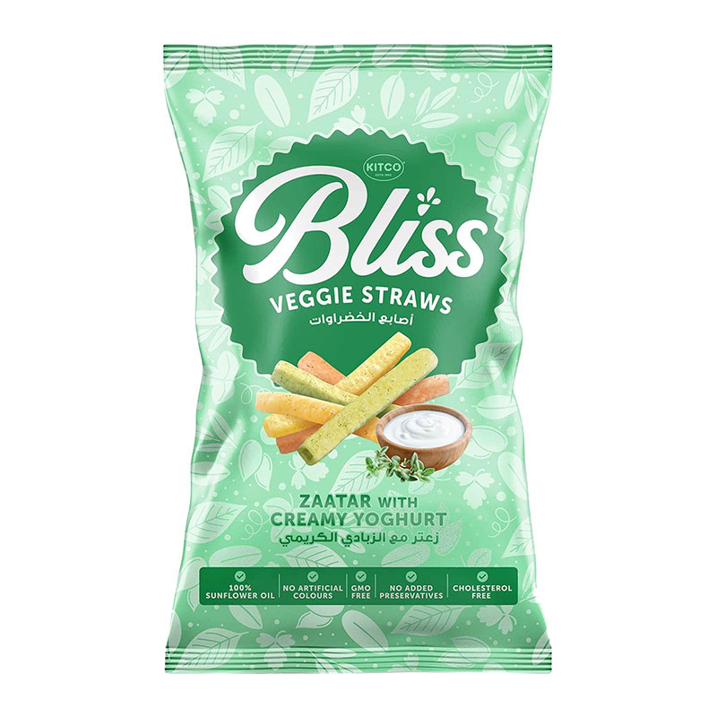 Bliss شيبس خضروات بطعم الزعتر والكريما 135غ