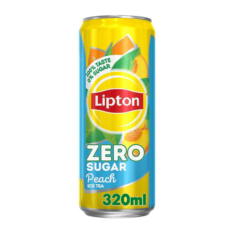 Lipton شاي بارد بطعم الخوخ بدون سكر 330مل
