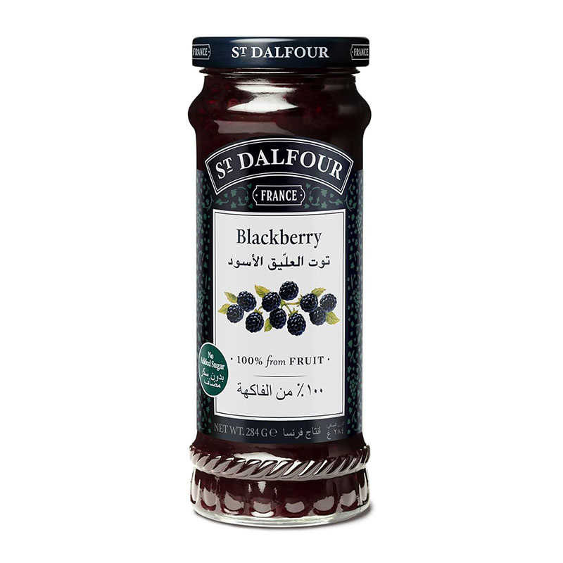 St Dalfour مربى توت العليق الاسود بدون سكر مضاف 284غ