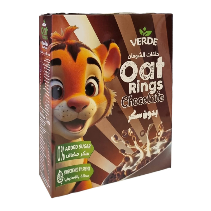Verde حلقات الشوفان بطعم الشوكولاتة بدون سكر 250غ