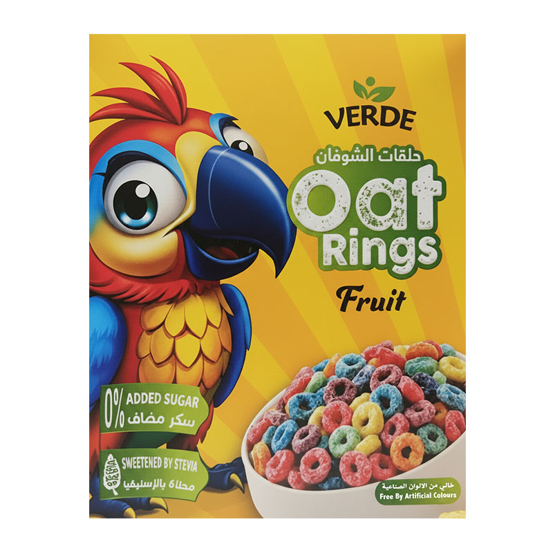 Verde حلقات الشوفان بطعم الفواكه بدون سكر 250غ