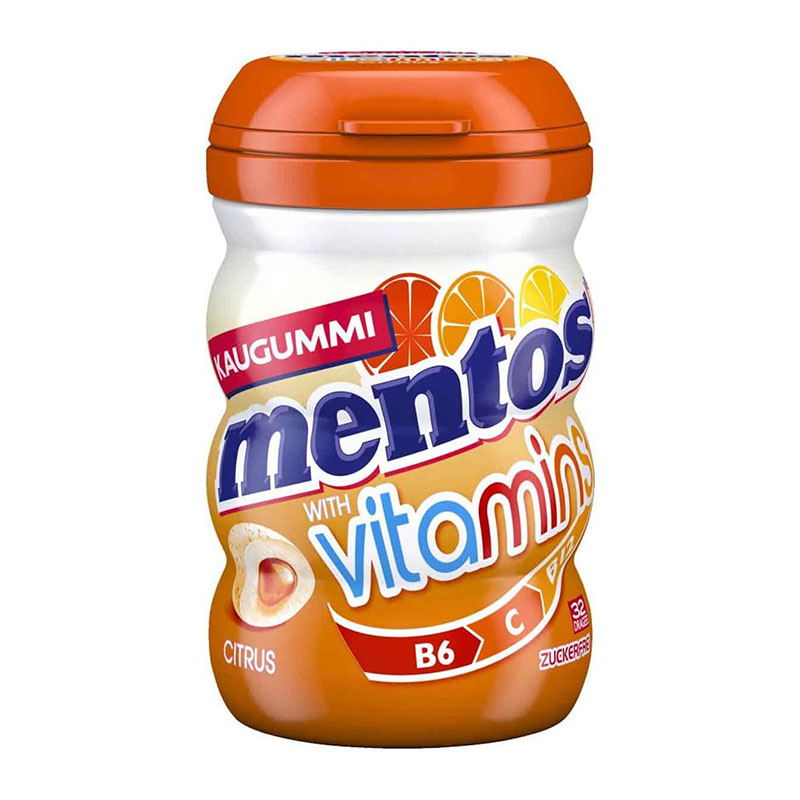 Mentos علكة خالية من السكر مدعمة بالفيتامينات 60غ