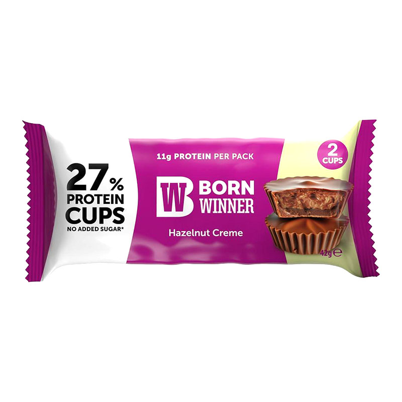 Born Winner أكواب بروتين بطعم كريمة البندق 2 قطعة 42غ