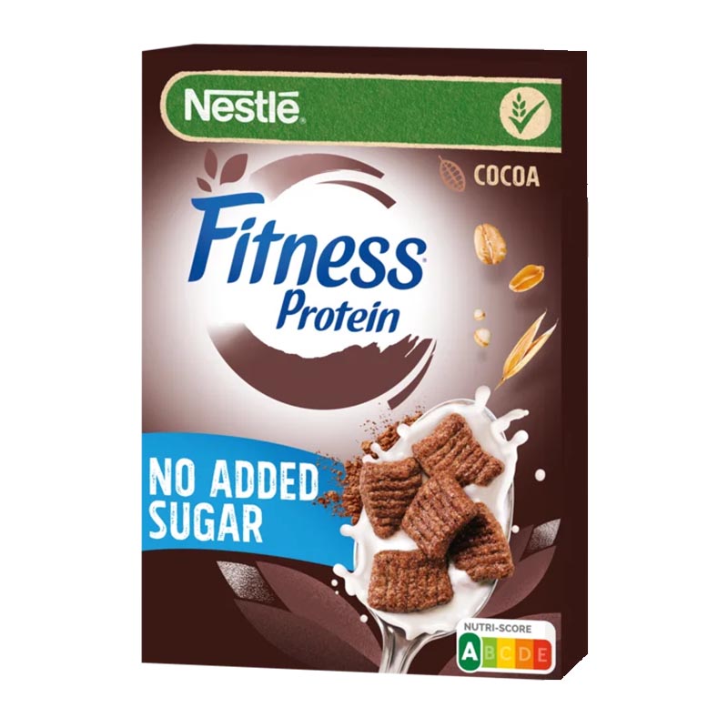 Fitness سيريال من الحبوب الكاملة بالكاكاو عالي البروتين بدون سكر 310غ