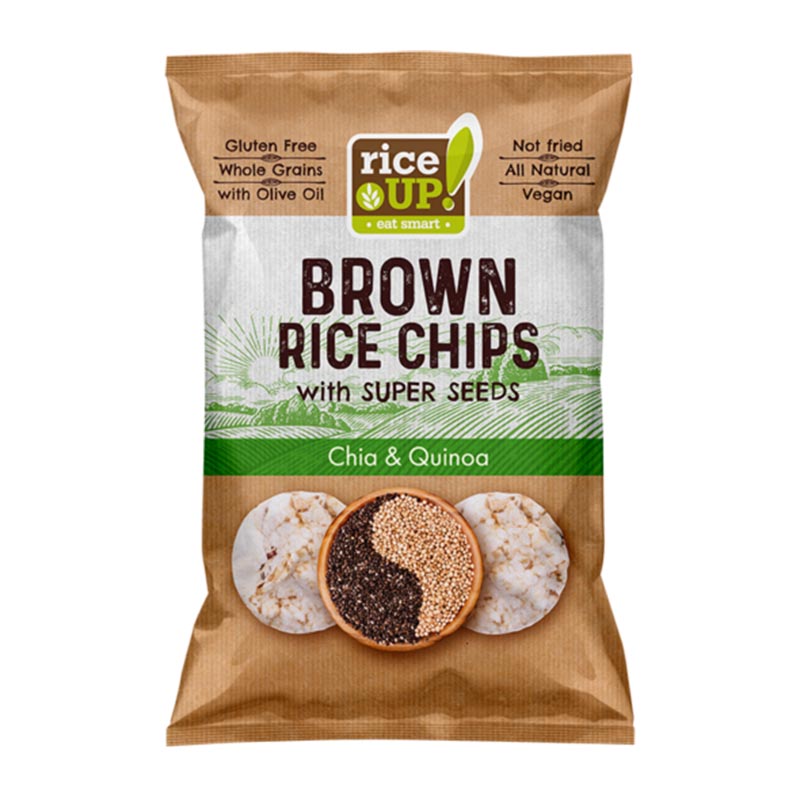 Rice Up رقائق الأرز ببذور التشيا والكينوا 60غ