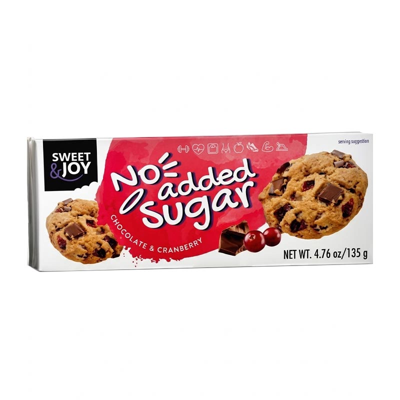 Sweet & Joy بسكويت بطعم الكرانبيري بدون سكر مضاف 135غ