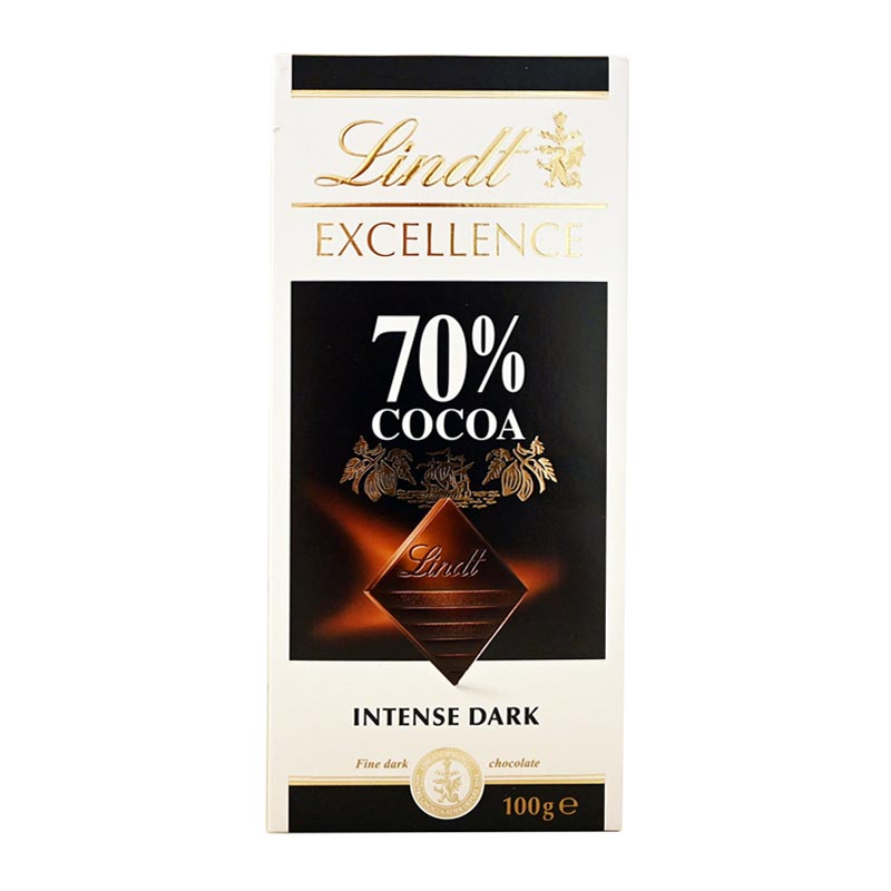 Lindt لوح شوكولاتة داكنة 70% 100غ