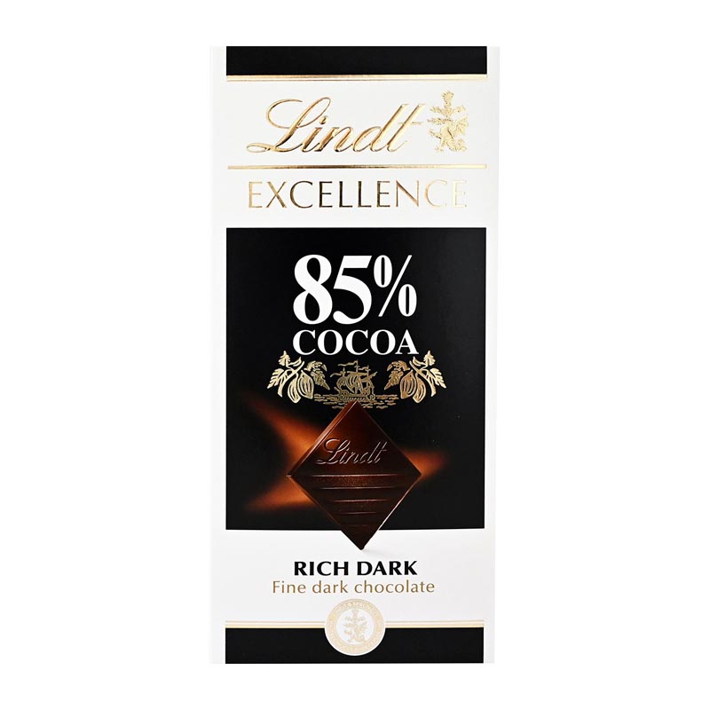 Lindt لوح شوكولاتة داكنة 85% 100غ