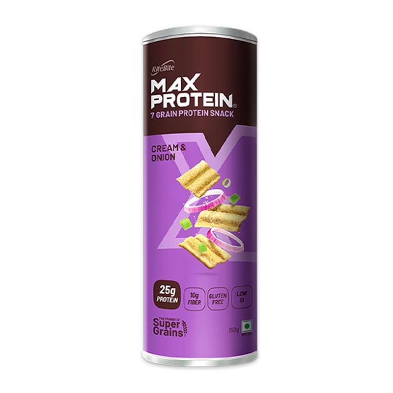 Max Protein شيبس عالي البروتين بطعم كريمة وبصل 150غ